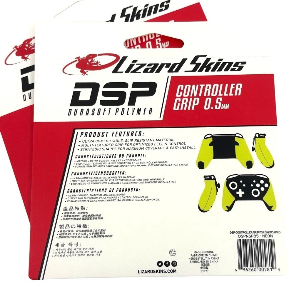 2 Pack Lizard Skins‎ DSP Controller Grip Switch Pro NEON 0.5mm NEW